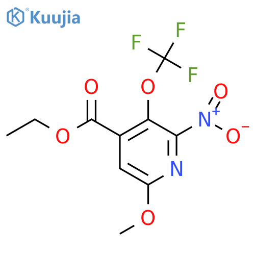 Ethyl 6-methoxy-2-nitro-3-(trifluoromethoxy)pyridine-4-carboxylate structure