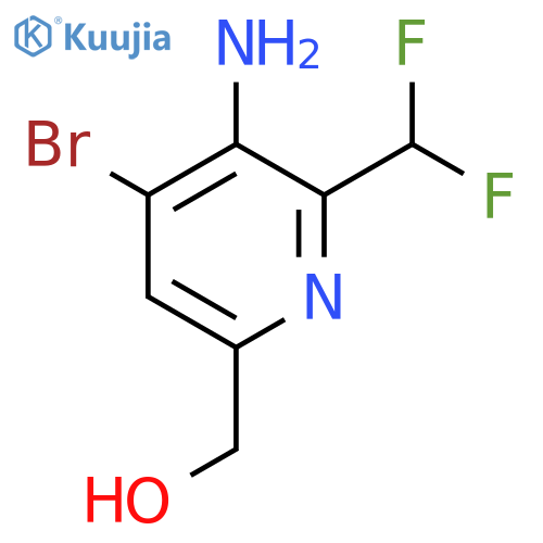 3-Amino-4-bromo-2-(difluoromethyl)pyridine-6-methanol structure