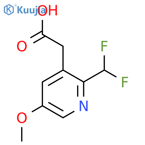 2-(Difluoromethyl)-5-methoxypyridine-3-acetic acid structure