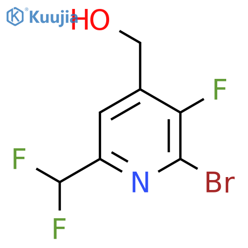 2-Bromo-6-(difluoromethyl)-3-fluoropyridine-4-methanol structure