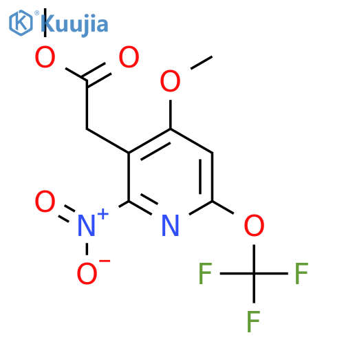 Methyl 4-methoxy-2-nitro-6-(trifluoromethoxy)pyridine-3-acetate structure