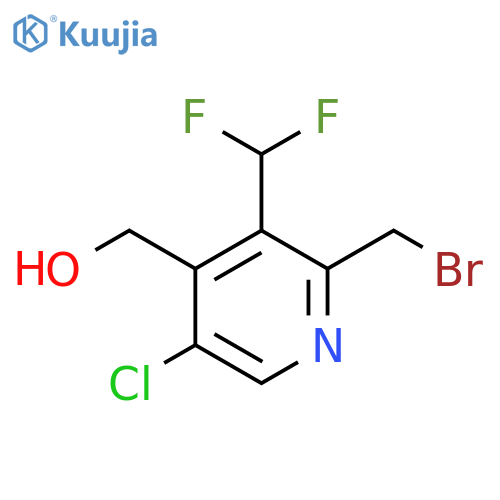 2-(Bromomethyl)-5-chloro-3-(difluoromethyl)pyridine-4-methanol structure