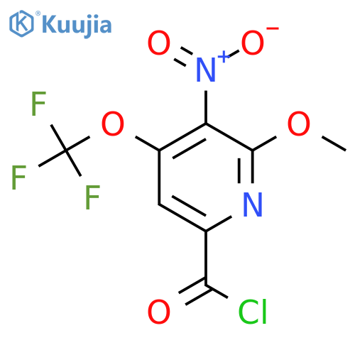 2-Methoxy-3-nitro-4-(trifluoromethoxy)pyridine-6-carbonyl chloride structure