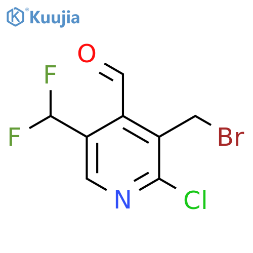 3-(Bromomethyl)-2-chloro-5-(difluoromethyl)pyridine-4-carboxaldehyde structure