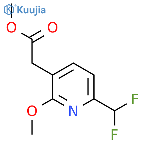 Methyl 6-(difluoromethyl)-2-methoxypyridine-3-acetate structure