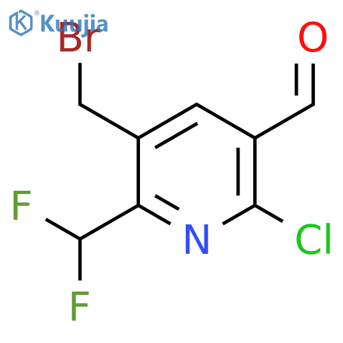 3-(Bromomethyl)-6-chloro-2-(difluoromethyl)pyridine-5-carboxaldehyde structure