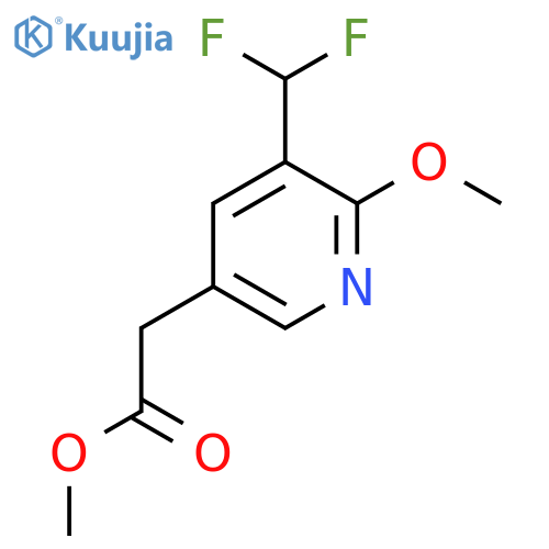 Methyl 3-(difluoromethyl)-2-methoxypyridine-5-acetate structure