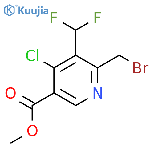 Methyl 2-(bromomethyl)-4-chloro-3-(difluoromethyl)pyridine-5-carboxylate structure