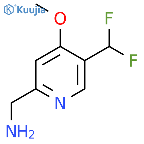 2-(Aminomethyl)-5-(difluoromethyl)-4-methoxypyridine structure