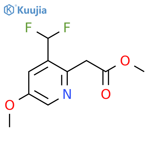 Methyl 3-(difluoromethyl)-5-methoxypyridine-2-acetate structure