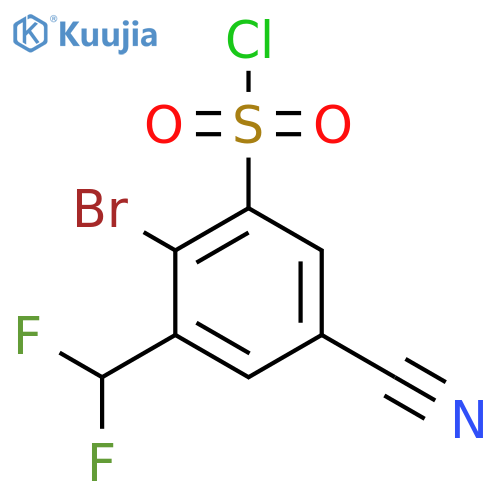 2-Bromo-5-cyano-3-(difluoromethyl)benzenesulfonyl chloride structure