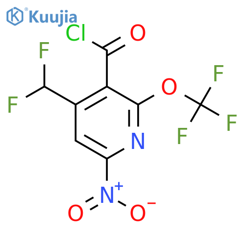 4-(Difluoromethyl)-6-nitro-2-(trifluoromethoxy)pyridine-3-carbonyl chloride structure