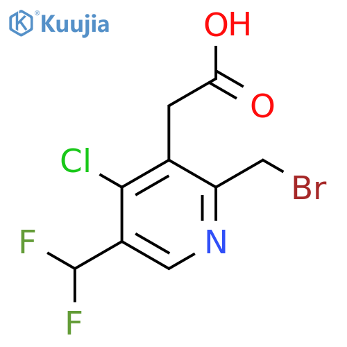 2-(Bromomethyl)-4-chloro-5-(difluoromethyl)pyridine-3-acetic acid structure