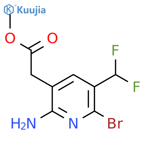 Methyl 2-amino-6-bromo-5-(difluoromethyl)pyridine-3-acetate structure