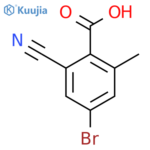 4-Bromo-2-cyano-6-methylbenzoic acid structure