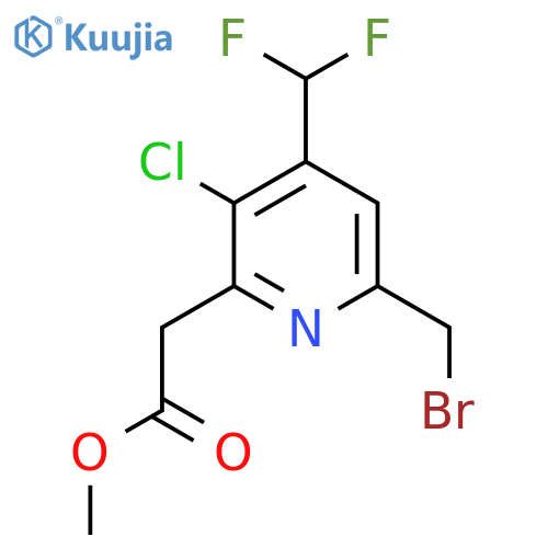 Methyl 6-(bromomethyl)-3-chloro-4-(difluoromethyl)pyridine-2-acetate structure