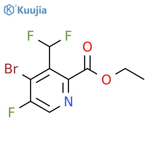 Ethyl 4-bromo-3-(difluoromethyl)-5-fluoropyridine-2-carboxylate structure