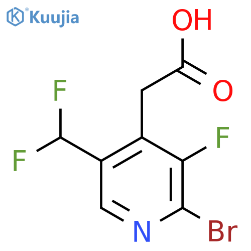 2-Bromo-5-(difluoromethyl)-3-fluoropyridine-4-acetic acid structure
