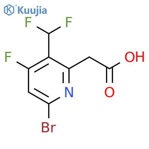 6-Bromo-3-(difluoromethyl)-4-fluoropyridine-2-acetic acid structure