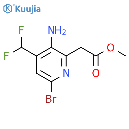 Methyl 3-amino-6-bromo-4-(difluoromethyl)pyridine-2-acetate structure