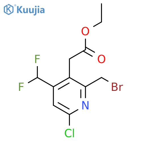 Ethyl 2-(bromomethyl)-6-chloro-4-(difluoromethyl)pyridine-3-acetate structure