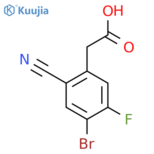4-Bromo-2-cyano-5-fluorophenylacetic acid structure