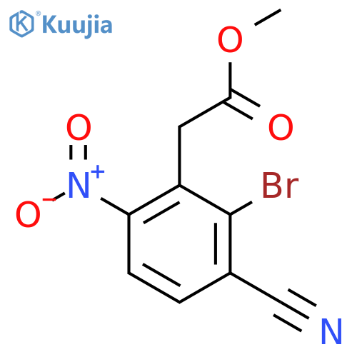 Methyl 2-bromo-3-cyano-6-nitrophenylacetate structure