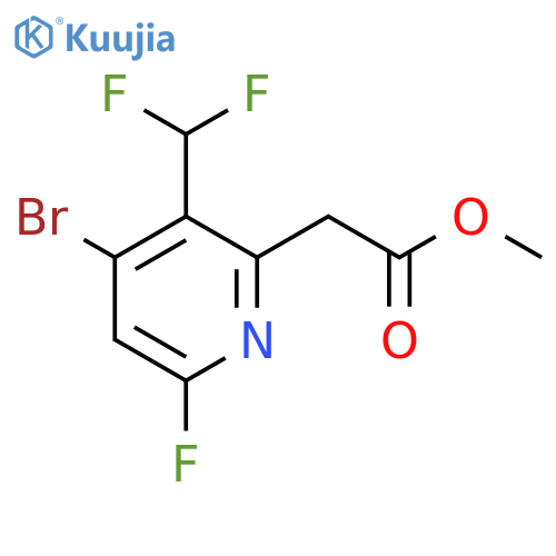 Methyl 4-bromo-3-(difluoromethyl)-6-fluoropyridine-2-acetate structure
