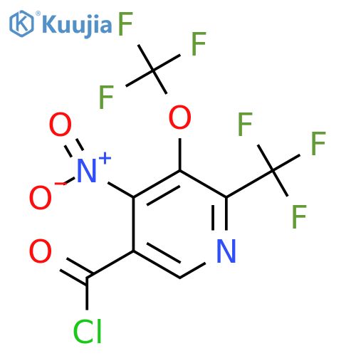 4-Nitro-3-(trifluoromethoxy)-2-(trifluoromethyl)pyridine-5-carbonyl chloride structure
