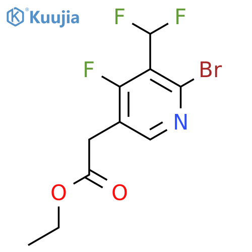 Ethyl 2-bromo-3-(difluoromethyl)-4-fluoropyridine-5-acetate structure