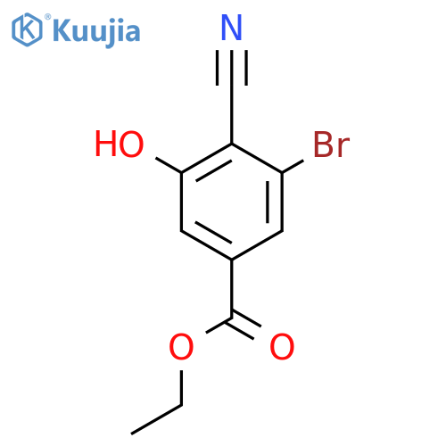Ethyl 3-bromo-4-cyano-5-hydroxybenzoate structure
