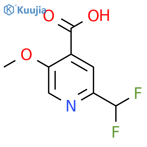 2-(Difluoromethyl)-5-methoxypyridine-4-carboxylic acid structure