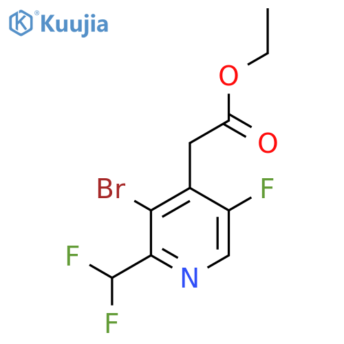 Ethyl 3-bromo-2-(difluoromethyl)-5-fluoropyridine-4-acetate structure