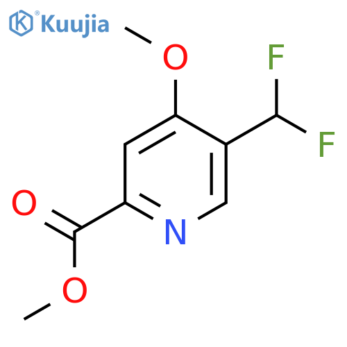 Methyl 5-(difluoromethyl)-4-methoxypyridine-2-carboxylate structure