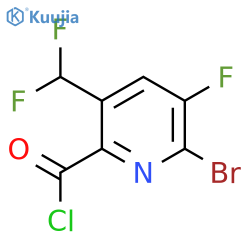 2-Bromo-5-(difluoromethyl)-3-fluoropyridine-6-carbonyl chloride structure