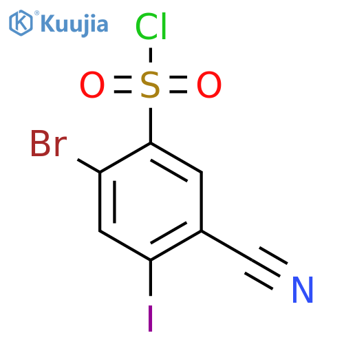 2-Bromo-5-cyano-4-iodobenzenesulfonyl chloride structure