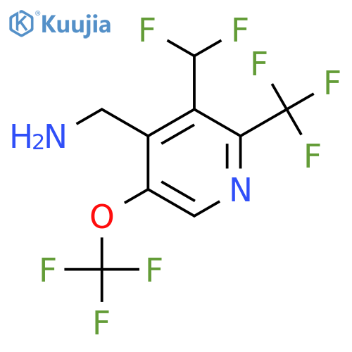 4-(Aminomethyl)-3-(difluoromethyl)-5-(trifluoromethoxy)-2-(trifluoromethyl)pyridine structure