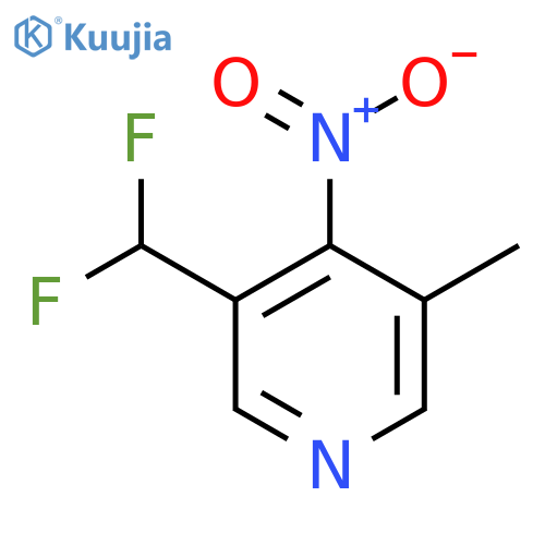 3-(Difluoromethyl)-5-methyl-4-nitropyridine structure