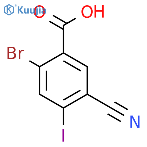 2-Bromo-5-cyano-4-iodobenzoic acid structure