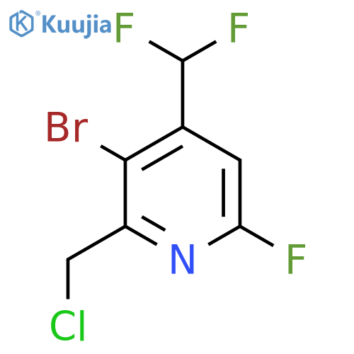 3-Bromo-2-(chloromethyl)-4-(difluoromethyl)-6-fluoropyridine structure