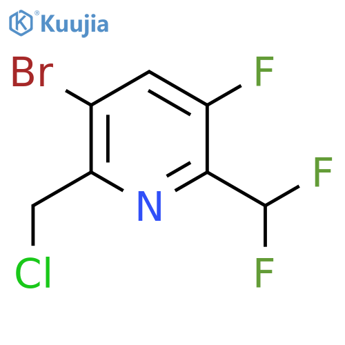 3-Bromo-2-(chloromethyl)-6-(difluoromethyl)-5-fluoropyridine structure