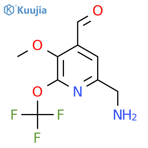 6-(Aminomethyl)-3-methoxy-2-(trifluoromethoxy)pyridine-4-carboxaldehyde structure