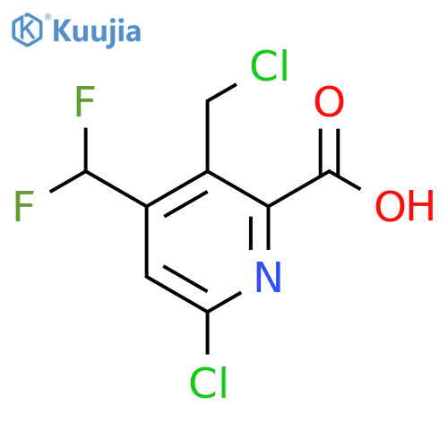 6-Chloro-3-(chloromethyl)-4-(difluoromethyl)pyridine-2-carboxylic acid structure