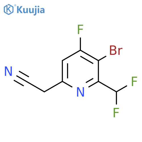 3-Bromo-2-(difluoromethyl)-4-fluoropyridine-6-acetonitrile structure