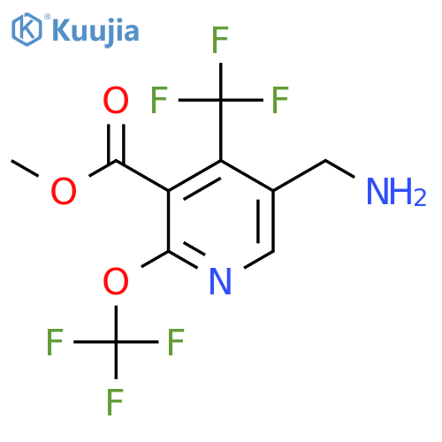 Methyl 5-(aminomethyl)-2-(trifluoromethoxy)-4-(trifluoromethyl)pyridine-3-carboxylate structure