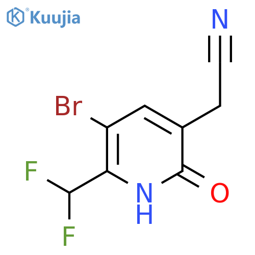 3-Bromo-2-(difluoromethyl)-6-hydroxypyridine-5-acetonitrile structure