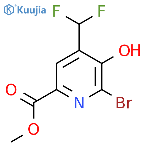 Methyl 2-bromo-4-(difluoromethyl)-3-hydroxypyridine-6-carboxylate structure