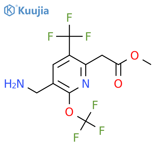 Methyl 3-(aminomethyl)-2-(trifluoromethoxy)-5-(trifluoromethyl)pyridine-6-acetate structure