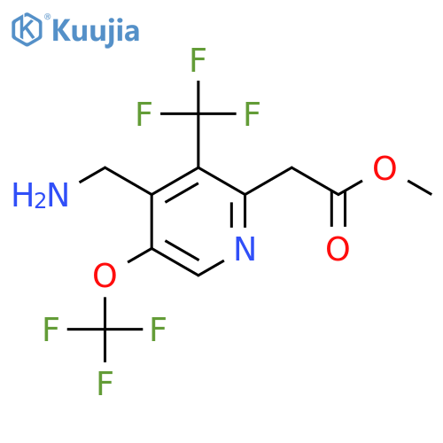 Methyl 4-(aminomethyl)-5-(trifluoromethoxy)-3-(trifluoromethyl)pyridine-2-acetate structure