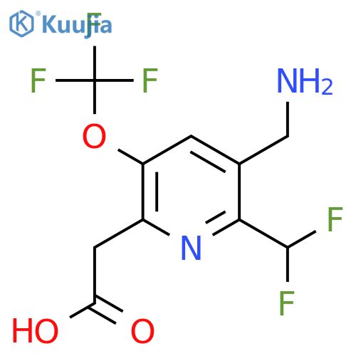 3-(Aminomethyl)-2-(difluoromethyl)-5-(trifluoromethoxy)pyridine-6-acetic acid structure